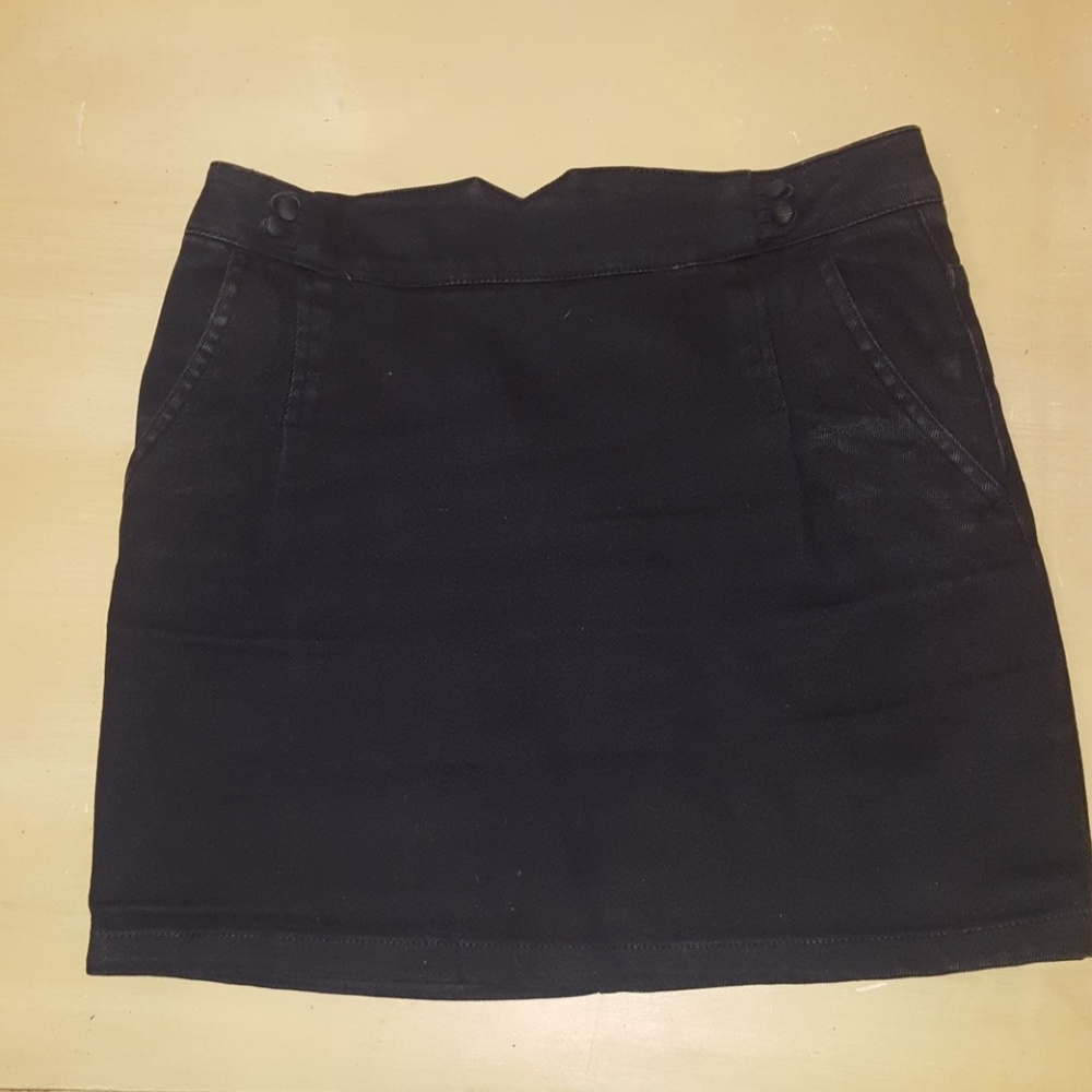 Black denim super high waisted skirt - Obey